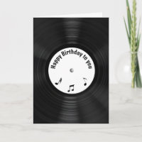 Retro Black Vinyl LP Record For Birthday