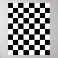 Retro Black/White Contrast Checkerboard Pattern