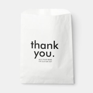 Retro Black & White Custom Thank You Design Favour Bags