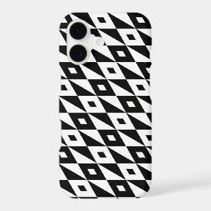 Retro Black White Diamond Shape Modern Pattern