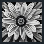 Retro Black & White Flower Acrylic Print<br><div class="desc">Retro Black & White Flower</div>