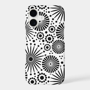 Retro black white flowers Droid RAZR Case