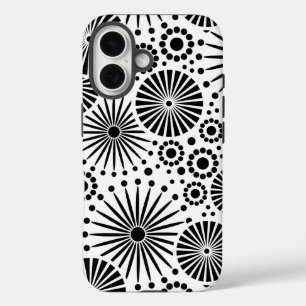 Retro black white flowers iPhone 5 Case