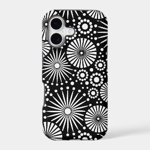 Retro black white flowers iPhone 5 Case