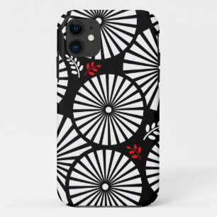 Retro black white flowers iPhone 5 Case
