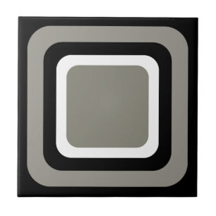 Retro Black White Grey Tile