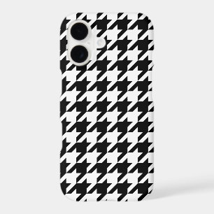 Retro Black White Houndstooth Weaving Pattern