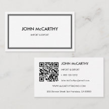 Retro Black White Professional Stripes Minimalist