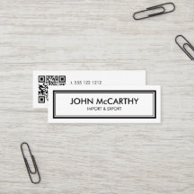 Retro Black White Professional Stripes Minimalist