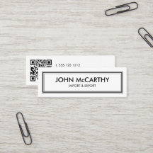 Retro Black White Professional Stripes Minimalist