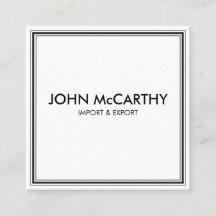 Retro Black White Professional Stripes Minimalist