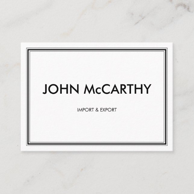 Retro Black White Professional Three Stripes Business Card (Front)