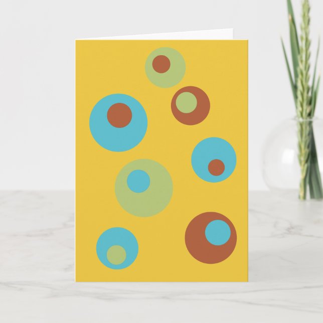 Retro Blank Folded Greeting Card (Front)