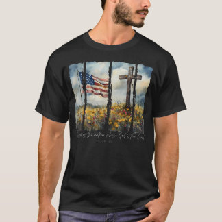 Retro Blessed Is The Nation Whose God Is The Lord T-Shirt