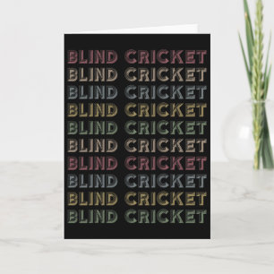 Retro Blind Cricket Repetitive Vintage Player 1 Card
