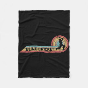Retro Blind Cricket Vintage Player Film Strip Fleece Blanket