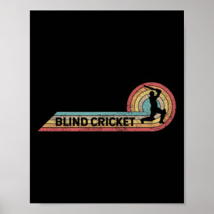 Retro Blind Cricket Vintage Player Film Strip  Poster