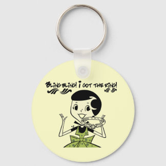 Retro Bling Ring Tshirts and Gifts Key Ring