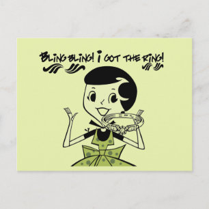 Retro Bling Ring Tshirts and Gifts Postcard