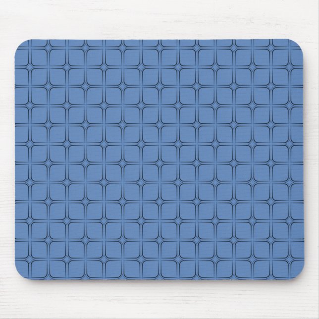 Retro Bliss Mousepad, Blue Mouse Mat (Front)