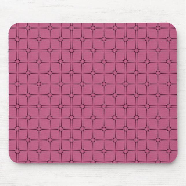 Retro Bliss Mousepad, Pink Mouse Mat (Front)