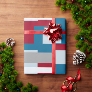 Retro Block Design 4 Wrapping Paper