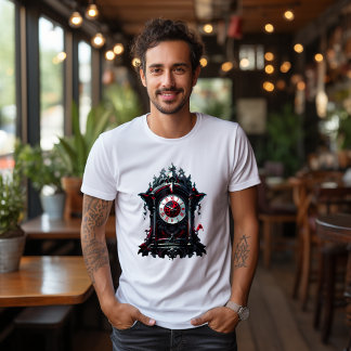 Retro Blooded Gothic Clock T-Shirt