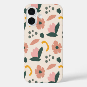Retro Bloom Abstract Floral iPhone 16 Case