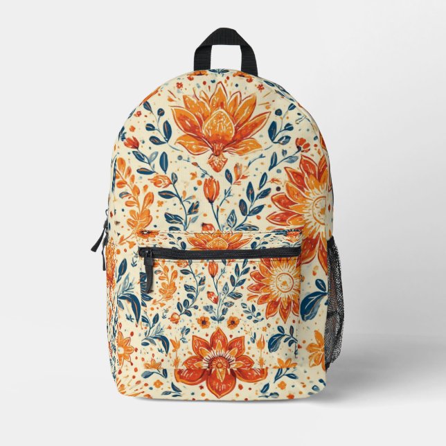 Retro Bloom Burst - Backpack (Front)