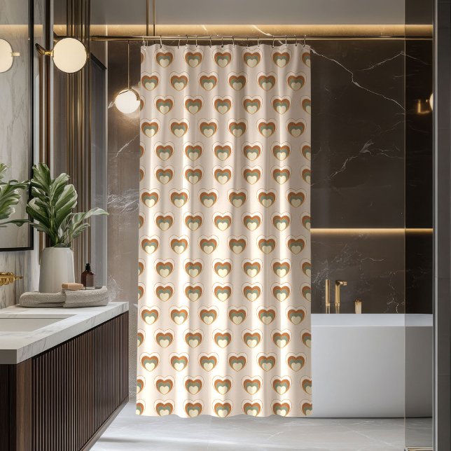 Retro Bloom Curtain Brown Green Cosy Accent (Retro Bloom Curtain Brown Green Cozy Accent)