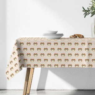 Retro Bloom Tablecloth Brown Green Cosy Accent