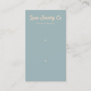 Retro Blue 2 Pin Jewellery Business Card