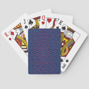 Retro blue and pink pattern playing cards
