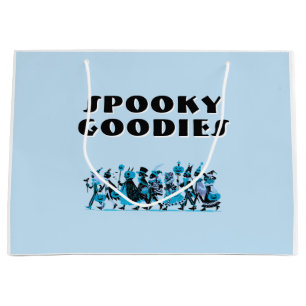 Retro Blue&Blue Spooky Goodies Halloween Large Gift Bag