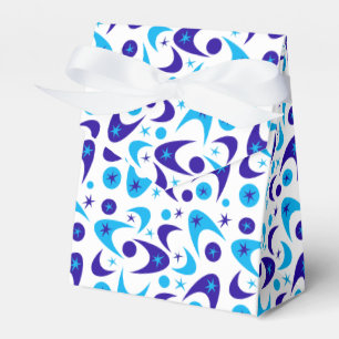 Retro Blue Boomerangs Favour Box