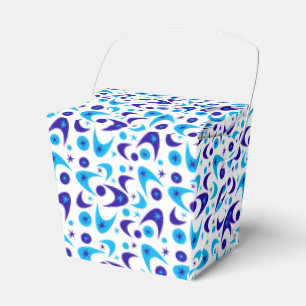 Retro Blue Boomerangs Favour Box