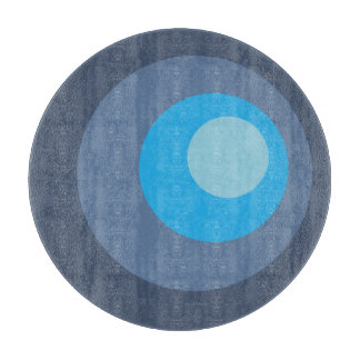Retro Blue Circles Cutting Board