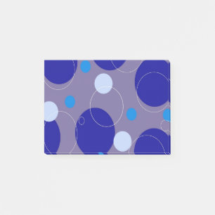 Retro Blue Circles & Ovals Royal Periwinkle Aqua Post-it Notes