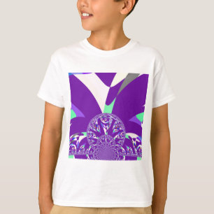 Retro Blue Cyan Kaleidoscope Art Print T-Shirt