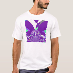 Retro Blue Cyan Kaleidoscope Art Print T-Shirt
