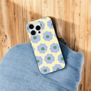 Retro Blue Green Floral Whimsical Preppy Hippie iPhone 16 Pro Max Case