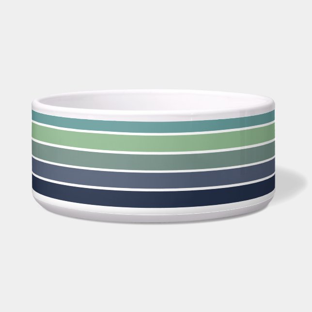 Retro Blue & Green Surfboard Striped  (Front)