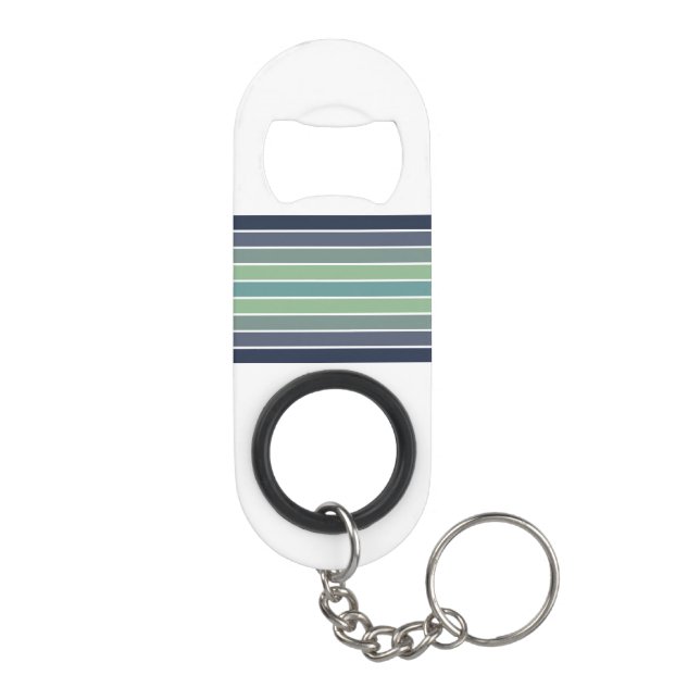 Retro Blue & Green Surfboard Striped  (Back)