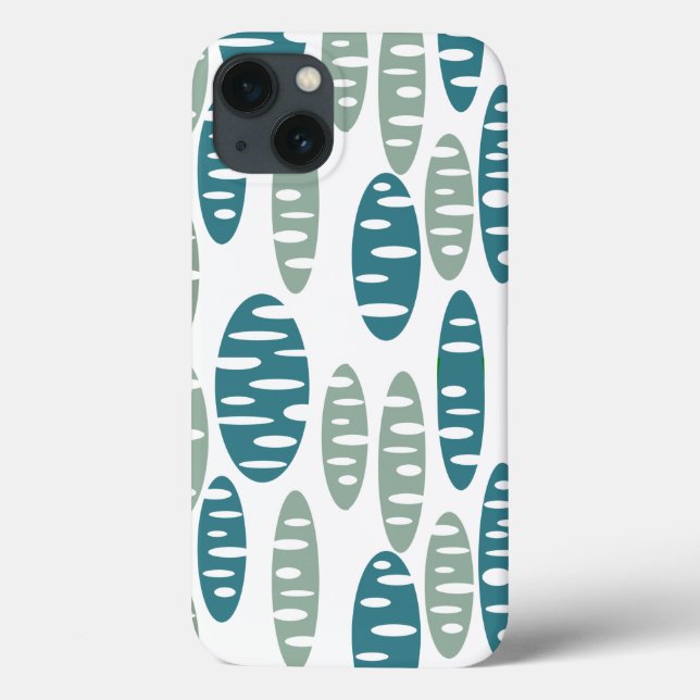 Retro Blue Holey Ovals  Case-Mate iPhone Case (Back)