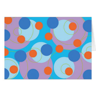 Retro Blue Ice Dots Funky Groovy Colour Fun Card