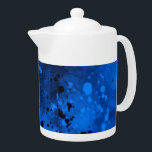 Retro Blue Paint Splatter Pitcher<br><div class="desc">Teapot featuring a messy spray paint splatter effect. Check my shop for lots more colours and patterns!</div>