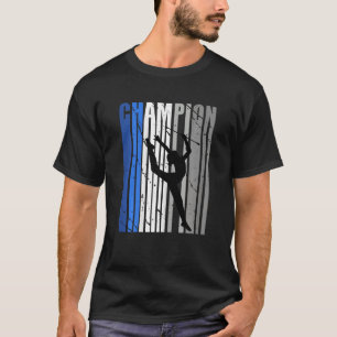 Retro Blue Rhythmic Gymnastics Champion Birthday C T-Shirt