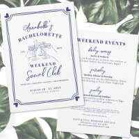 Retro Blue Social Club Bachelorette