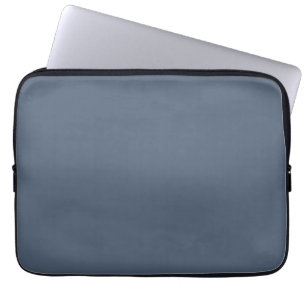 Retro Blue Solid Colour Plain Laptop Sleeve