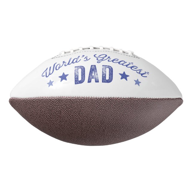 Retro Blue World's Greatest Dad American Football (Rotated 270)